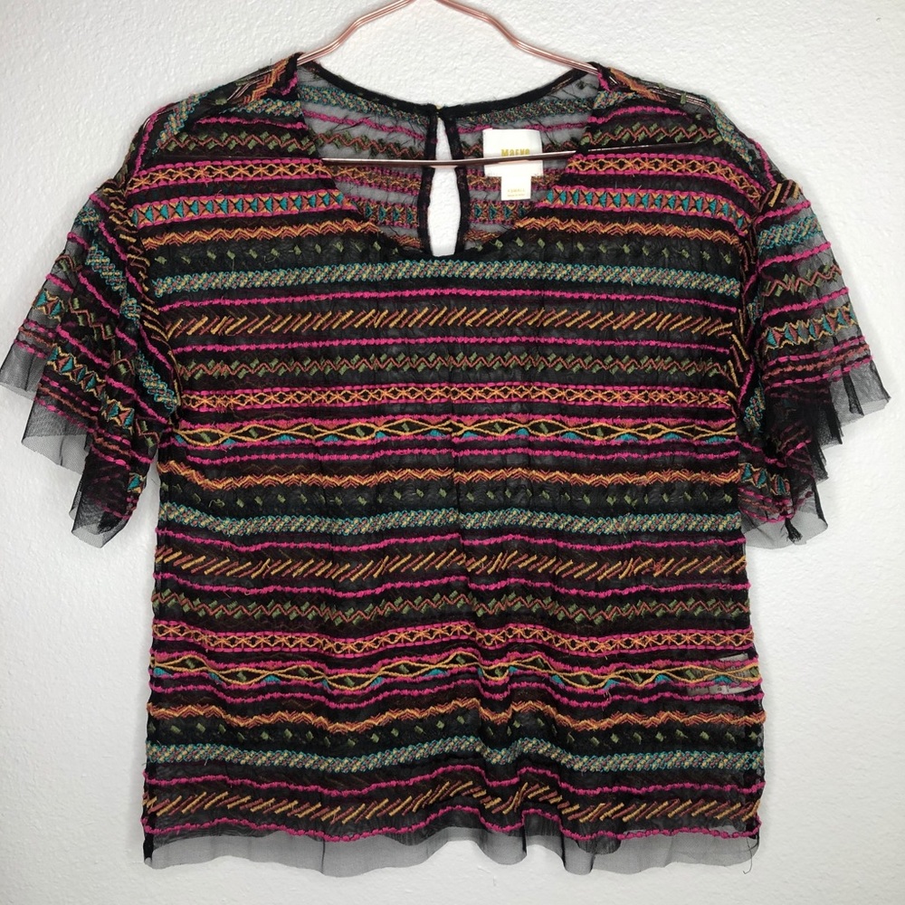 NWOT Anthropologie Maeve sheer tulle top xsmall extra small